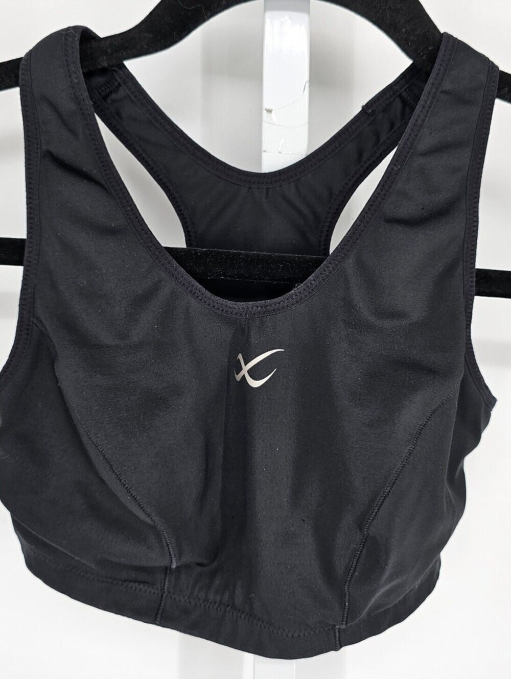 CW-X Womens Sz S High Impact Sports Bra Racerback Black